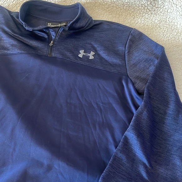 Under Armour Navy Three-quarter Zip Pullover. Size XL - Picture 2 of 5